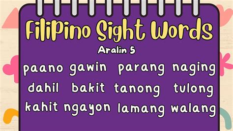 5 letter words tagalog|Digital Flashcards: Mga Karaniwang Salita .